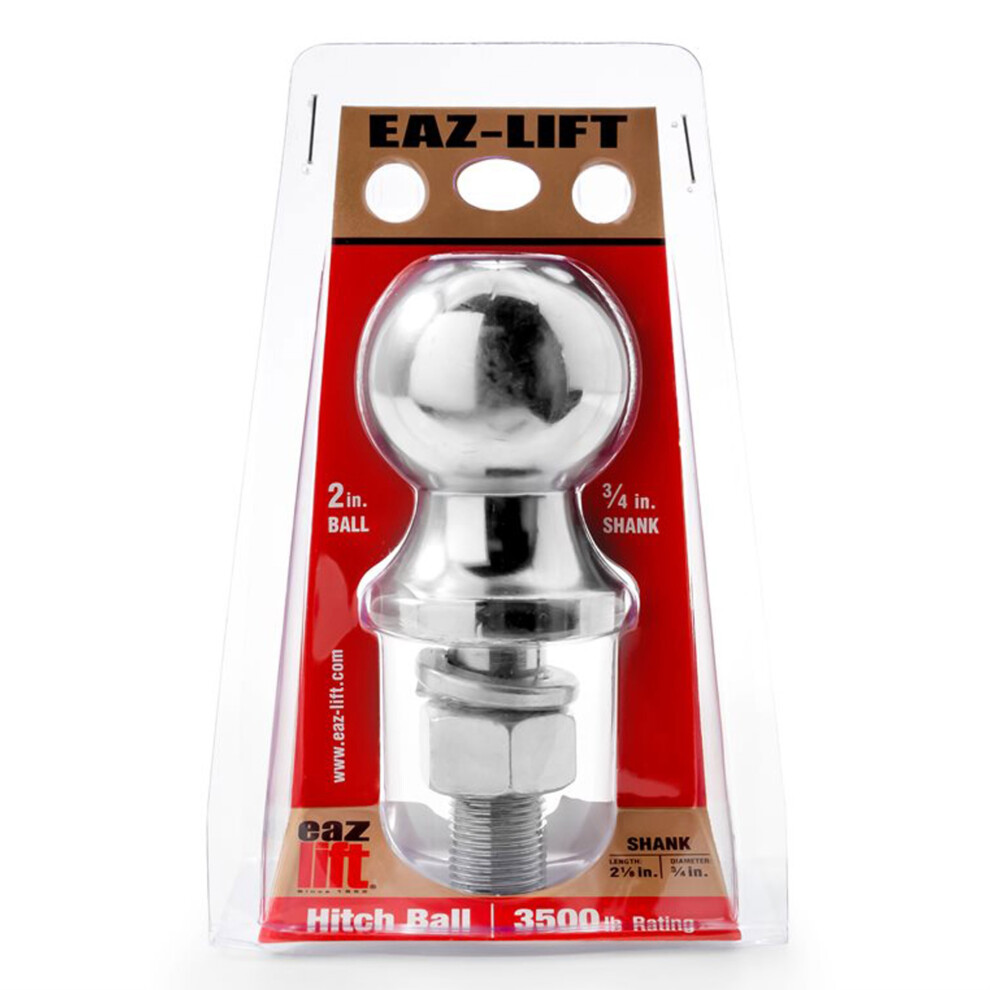 Camco 48223 Eaz-Lift Hitch Ball - 3 500 Lbs. Rating 2"" X 3/4"" X 2-1/8"" 014717482233