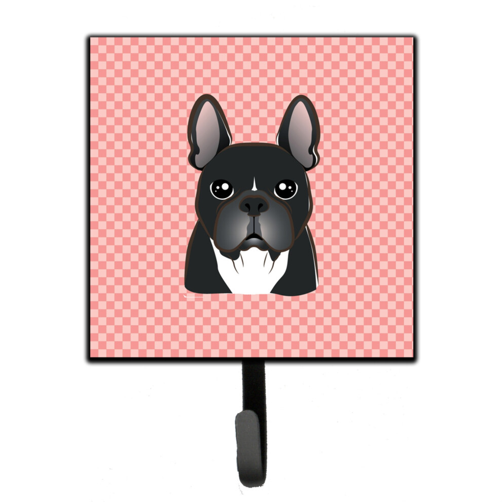 ""Caroline's Treasures BB1227SH4 Laisse Ou Porte-Cl S Bouledogue Fran Ais Rose Damier Petit Format Multicolore""-image
