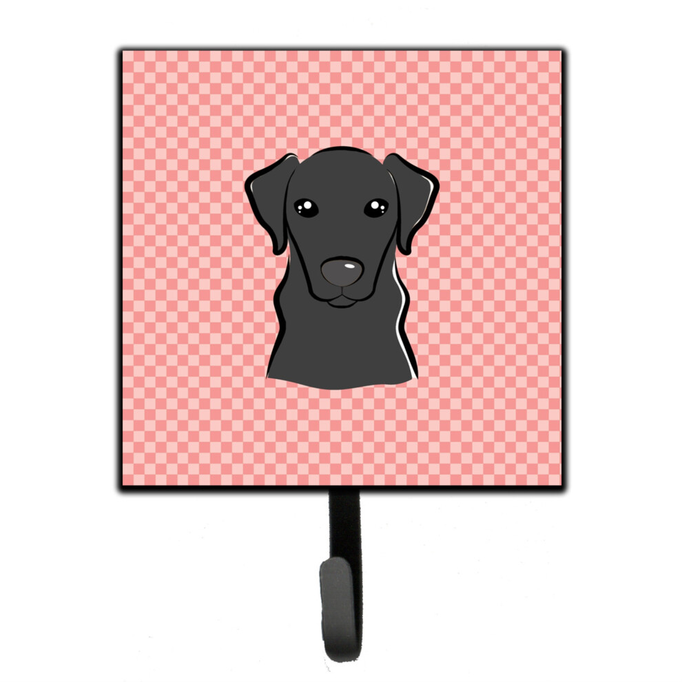 """"Caroline's Treasures BB1235SH4 Checkerboard Roze Zwarte Labrador Riem Of Sleutelhanger Klein Multicolor""""-image