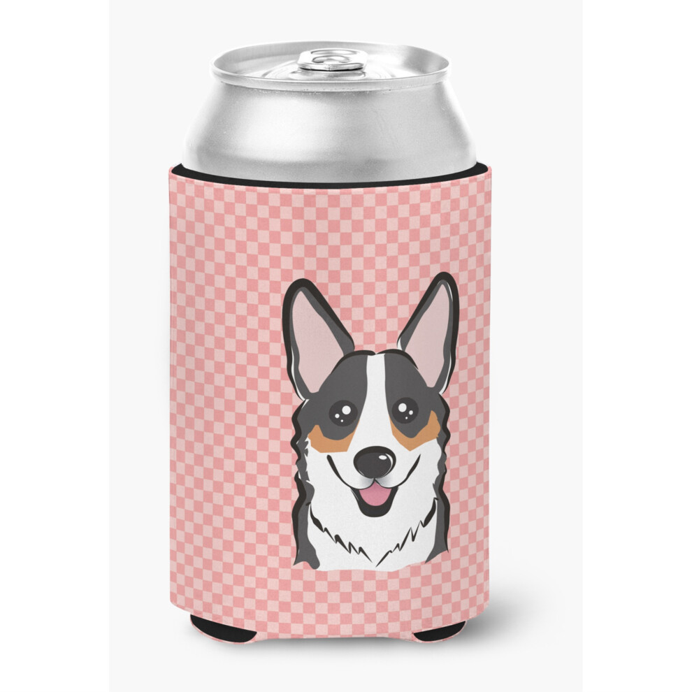 Hugger Per Lattine O Bottiglie Rosa A Scacchi Corgi BB1255CC-image