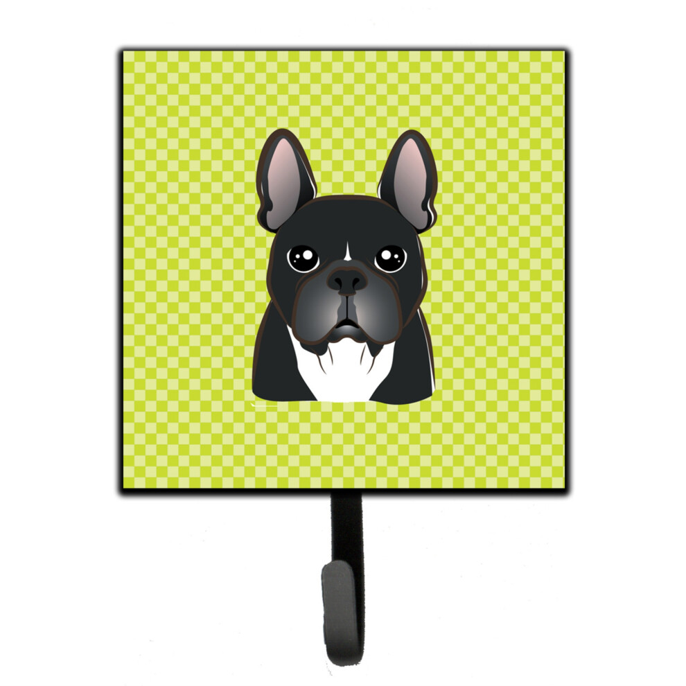 Caroline's Treasures BB1289SH4 Checkerboard Lime Green French Bulldog Leine Oder Schl Sselanh Nger Small Multicolor-image