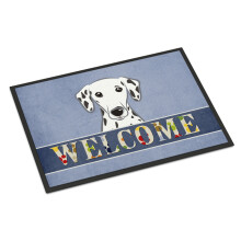 ""Caroline's Treasures BB1396MAT Dalmatian Welcome Indoor or Outdoor Mat 18 x 27"""" Multicolor""