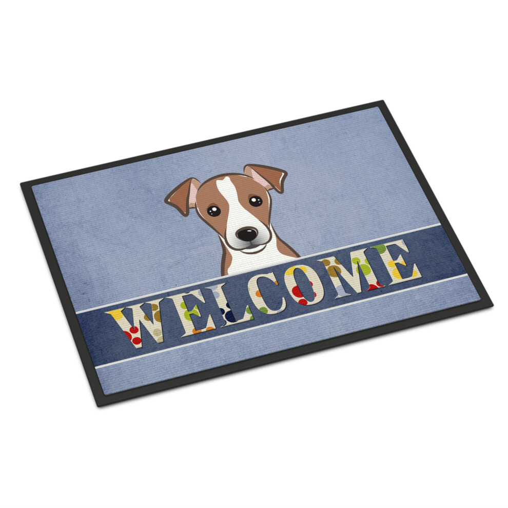 Caroline's Treasures BB1446MAT Jack Russell Terrier Witaj Mat Halowy Lub Outdoor Mat 18 X 27 Multicolor-image