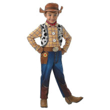 (S(100-110cm)) Toy Story  Woody Costume For Kids Boys Halloween Cosplay Woody's Clothing With Necktie Hat