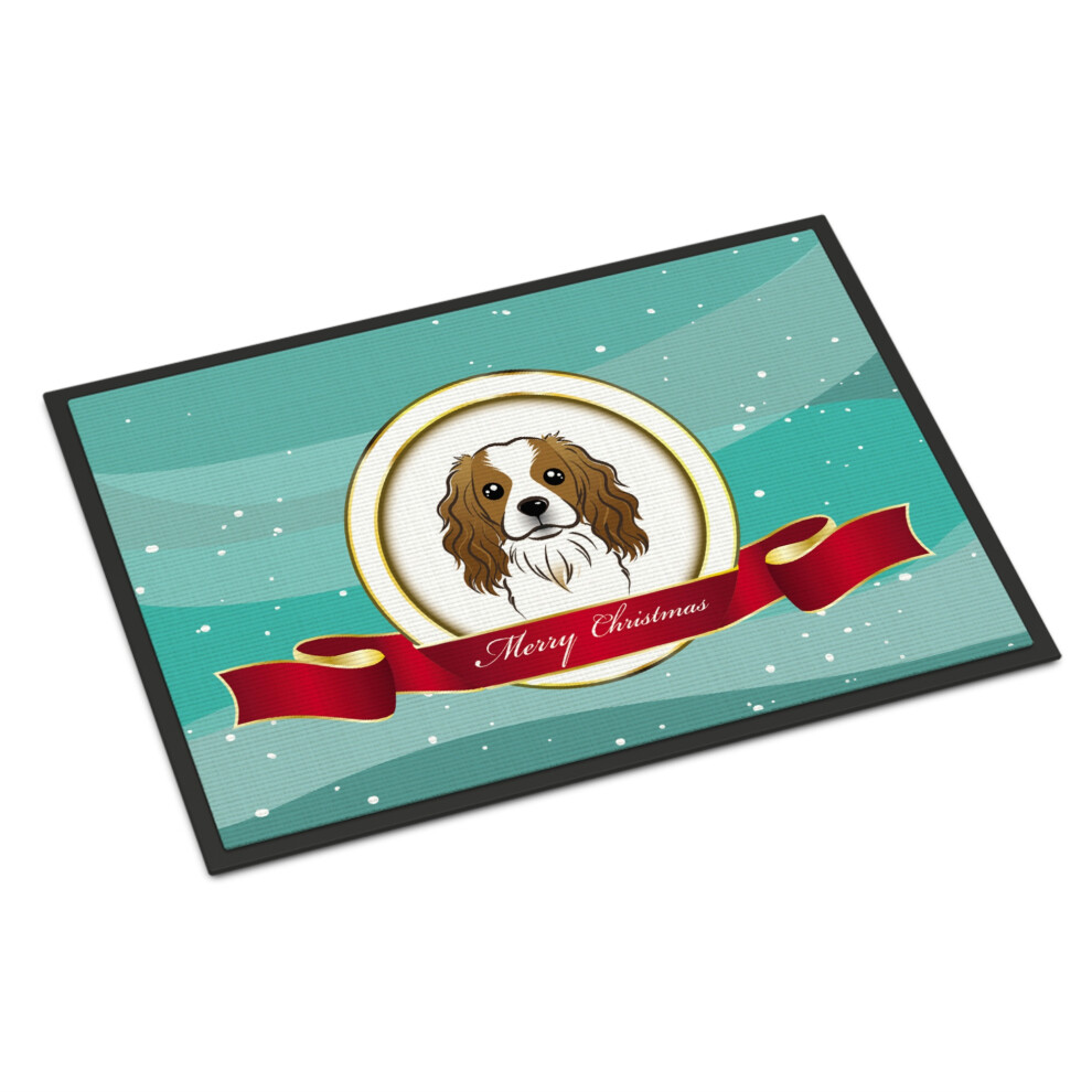 Tapis D'int Rieur Ou D'ext Rieur Caroline's Treasures BB1534JMAT Cavalier Spaniel Merry Christmas 24"""""" X 36"""""" Multicolore-image