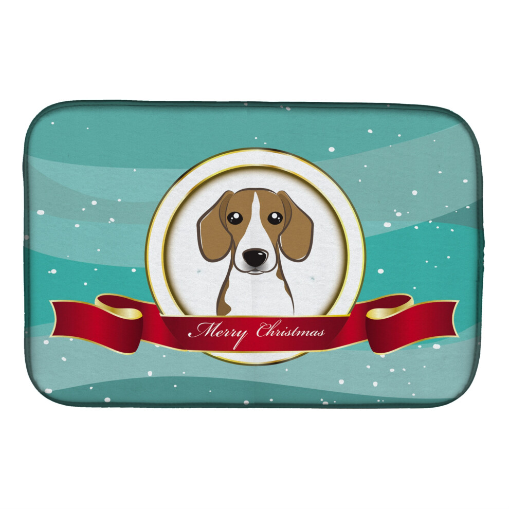 Caroline's Treasures Beagle Merry Christmas Abtropfmatte, 14 X 21 Zoll-image