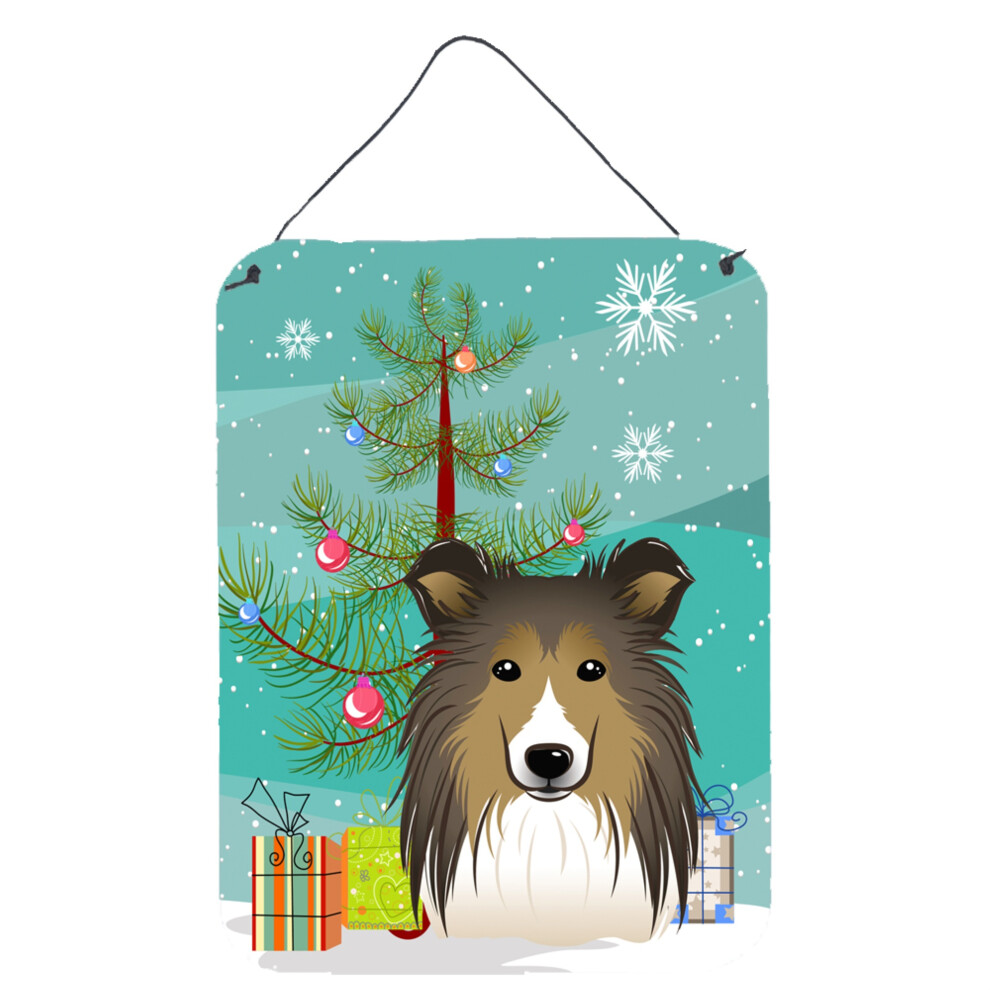 Caroline's Treasures Choinka I Sheltie Wall Or Wall Lub Drzwi Wiszace Nadruki BB1614DS1216 16HX12W Multicolor-image