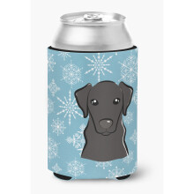 """" Caroline's Treasures Snowflake Black Labrador Can/Bottle Hugger Multicolor """"