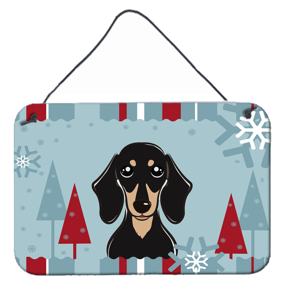 Caroline's Treasures Zimowe Wakacje Gladka Czarna I Brazowa Sciana Lub Drzwi Wiszace Nadruki BB1711DS812 8HX12W Mult Color-image