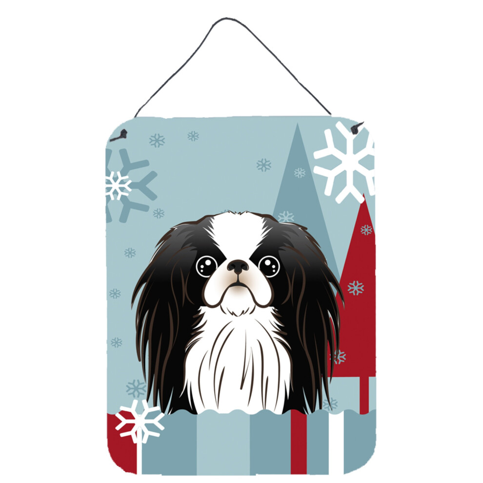 Caroline's Treasures Winter Holiday Japanese Chin Drucke Zum Aufh Ngen An Wand Oder T R, BB1726DS1216, 16Hx12W, Mehrfarbig-image