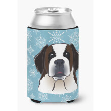 """" Caroline's Treasures Snowflake Sfnta Bernard Can/Bottle Hugger Multicolor """"