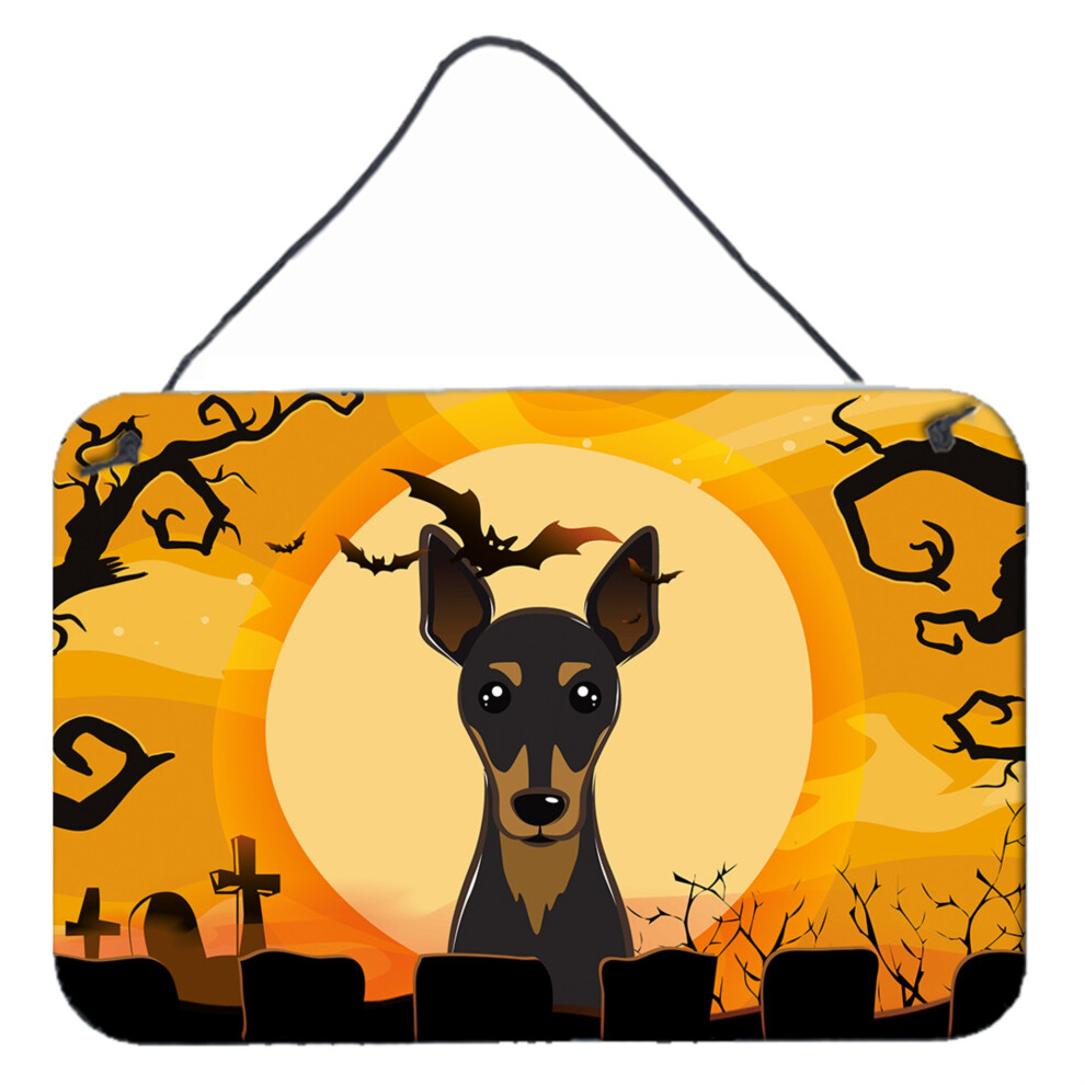 """"Caroline's Treasures Halloween Min Pin Wand- Of Deurhangende Prints BB1798DS812 8HX12W""""-image