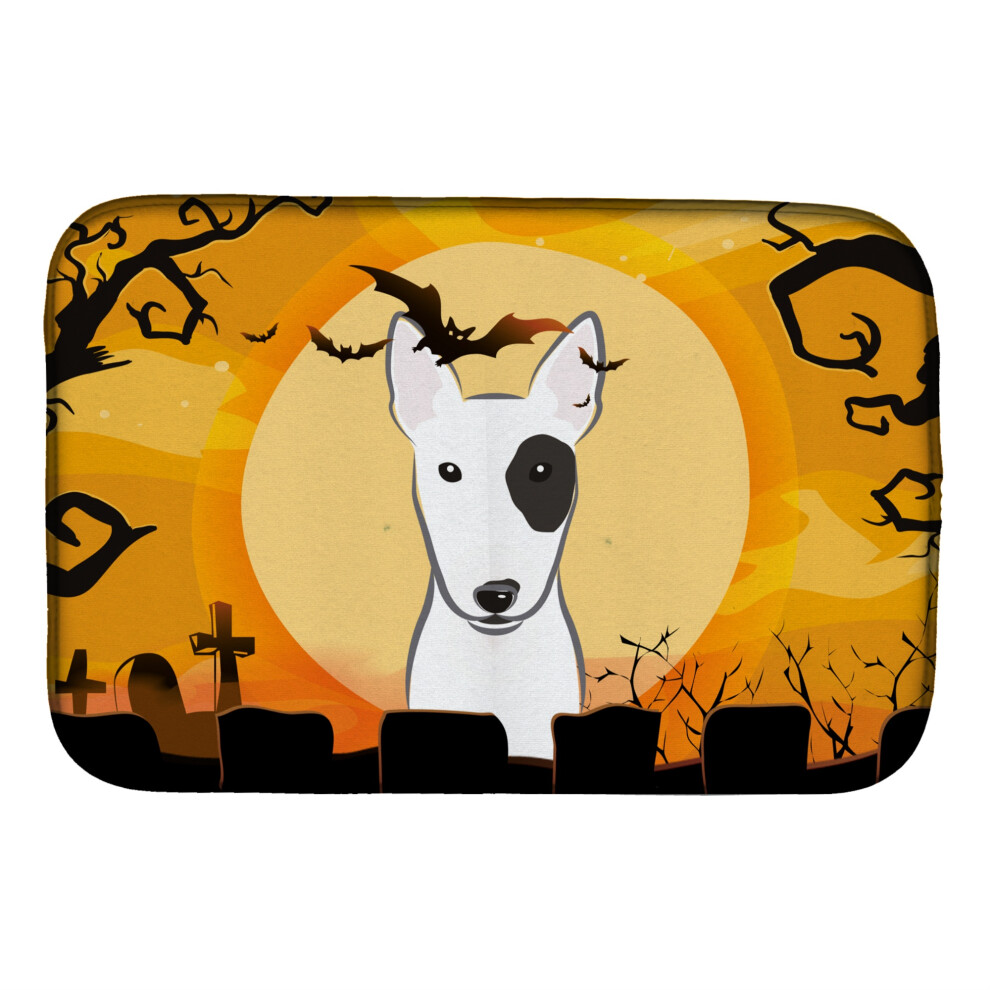 Tapis De S Chage Pour Vaisselle Bull Terrier D'halloween De Caroline's Treasures 14"""""""" X 21""""""""""-image