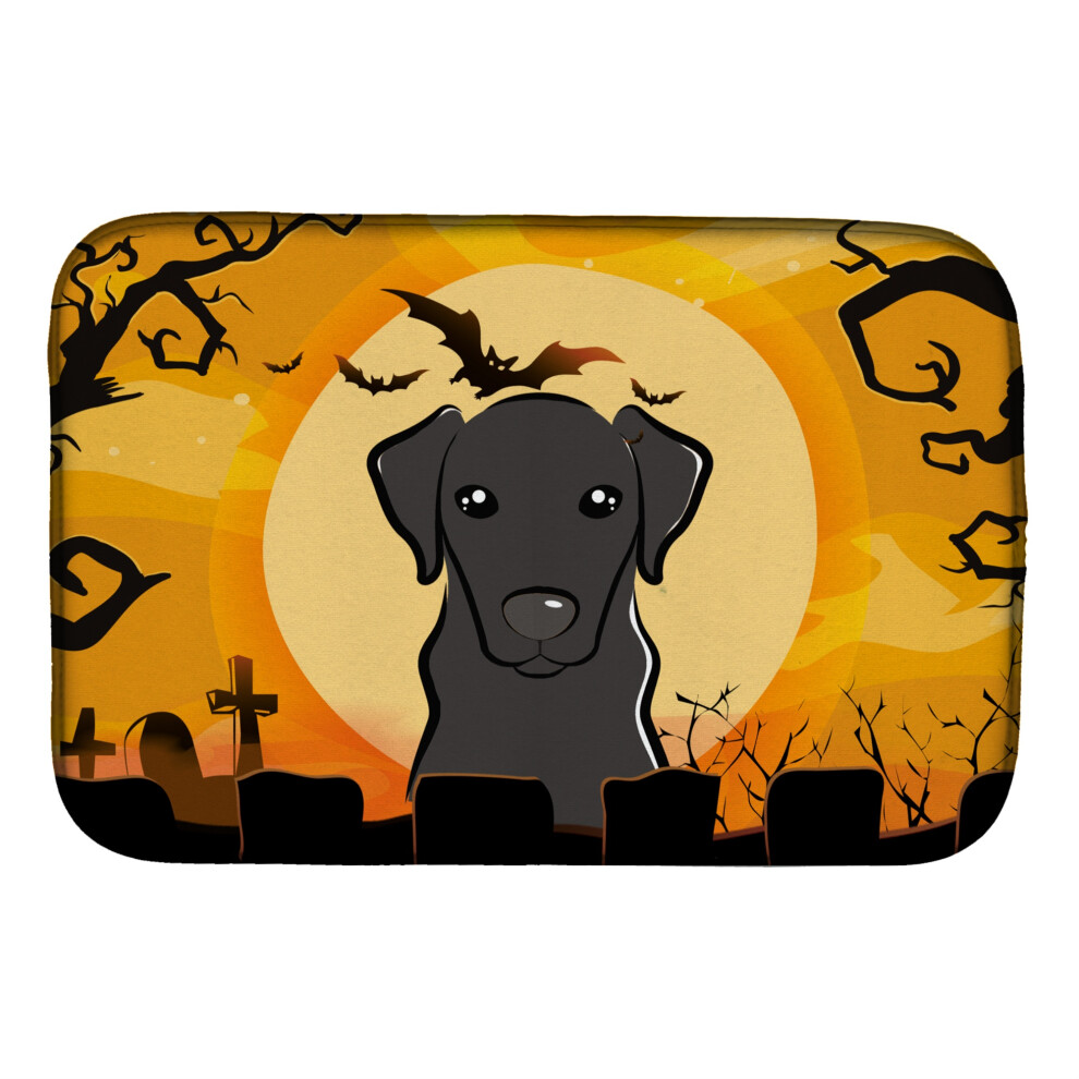 Tapis De S Chage Pour Vaisselle Labrador Noir D'halloween De Caroline's Treasures 14"""""""" X 21""""""""""-image
