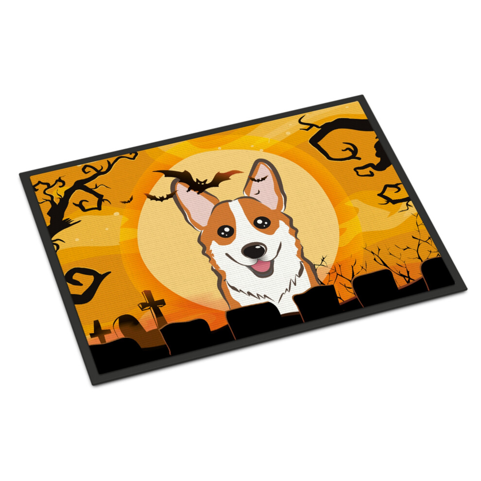 Tapis D'int Rieur Ou D'ext Rieur Halloween Red Corgi De Caroline's Treasures 18 X 27 Po Multicolore-image