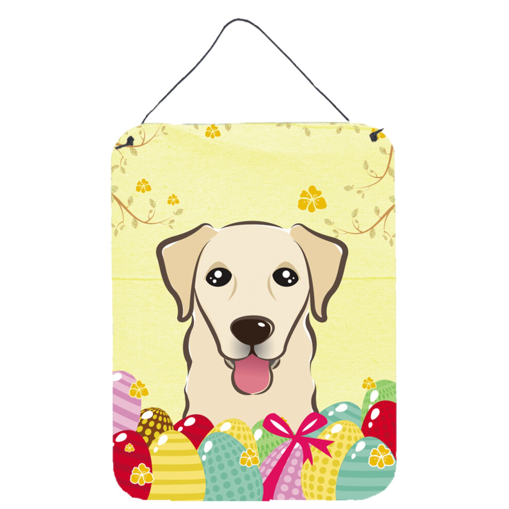 ""Caroline's Treasures Golden Retriever Easter Egg Hunt Impressions Murales Ou Suspendre Sur Porte BB1934DS1216 16HX12W Multicolore""-image