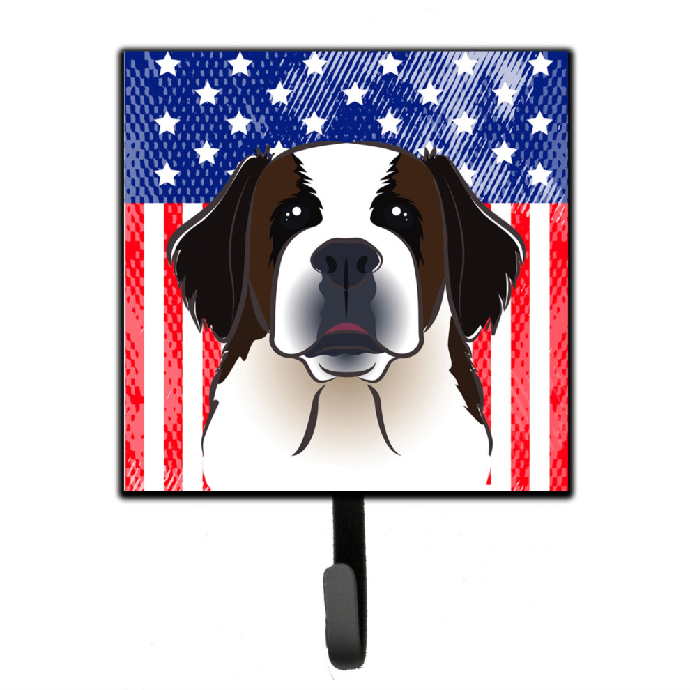 ""Caroline's Treasures Crochets Pour Laisse Ou Porte-Cl S Drapeau Am Ricain Et Saint Bernard Multicolores""-image