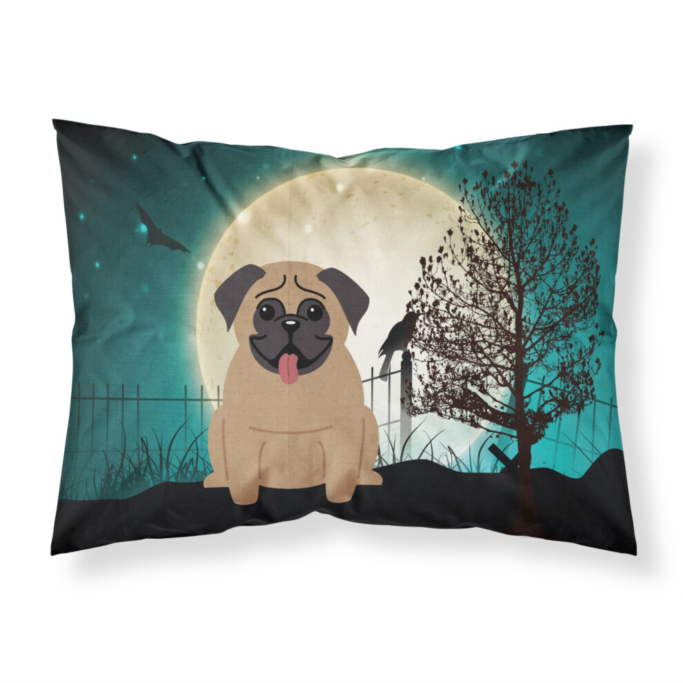 Caroline's Treasures Halloween Scary Pug Brown Tabil-image