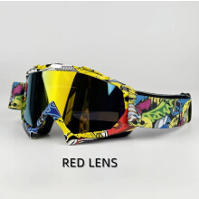 (10A-RED) Newest Motorcycle Goggles For Men Motocross Sunglasses Safety Protective MX Night Vision Helmet Goggles vintage Driving Glasses