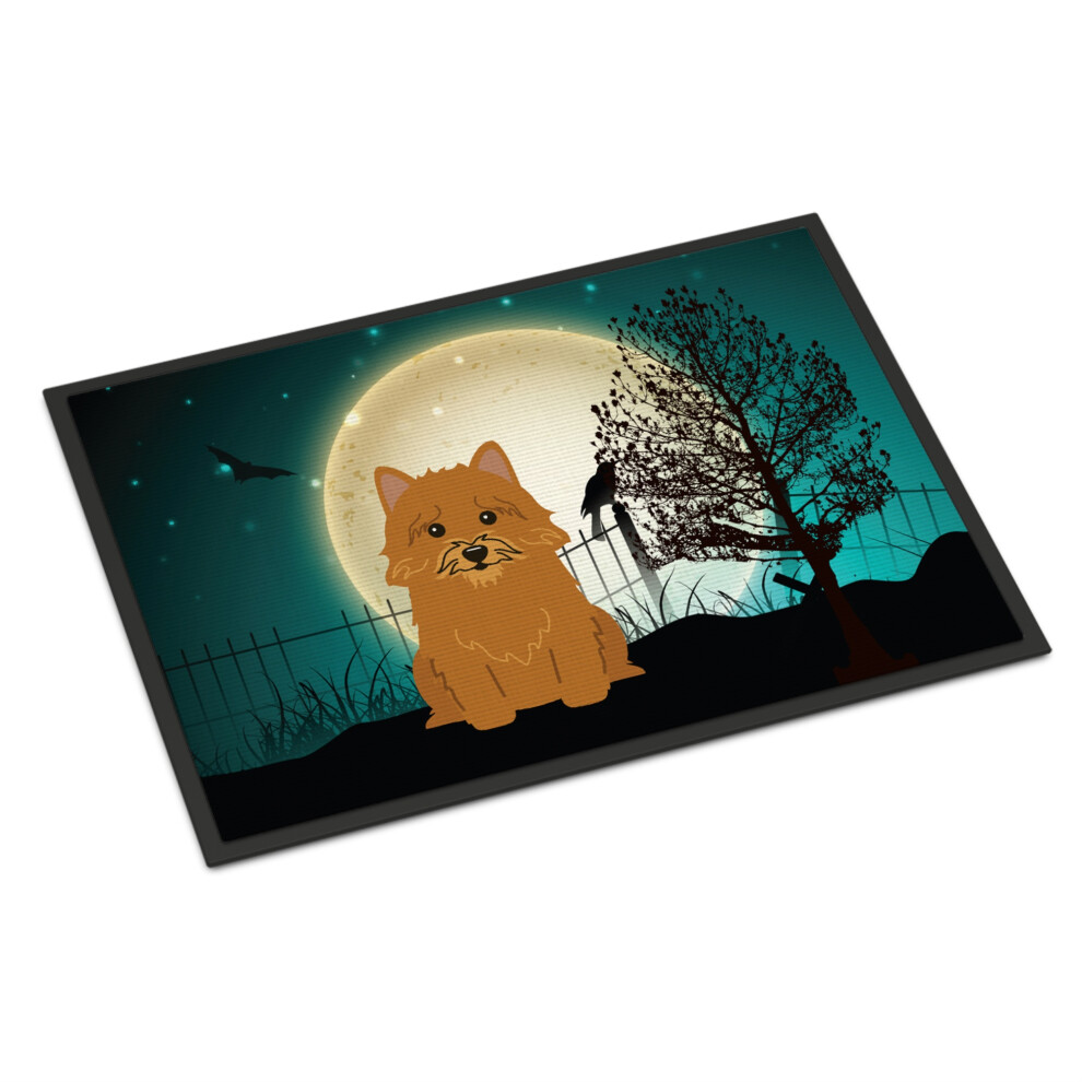 ""Caroline's Treasures Tapis D'int Rieur Ou D'ext Rieur Halloween Scary Norwich Terrier 18X27 BB2210MAT 18 X 27"""""" Multicolore""""-image