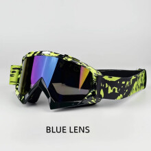 (08A-BLUE) Newest Motorcycle Goggles For Men Motocross Sunglasses Safety Protective MX Night Vision Helmet Goggles vintage Driving Glasses