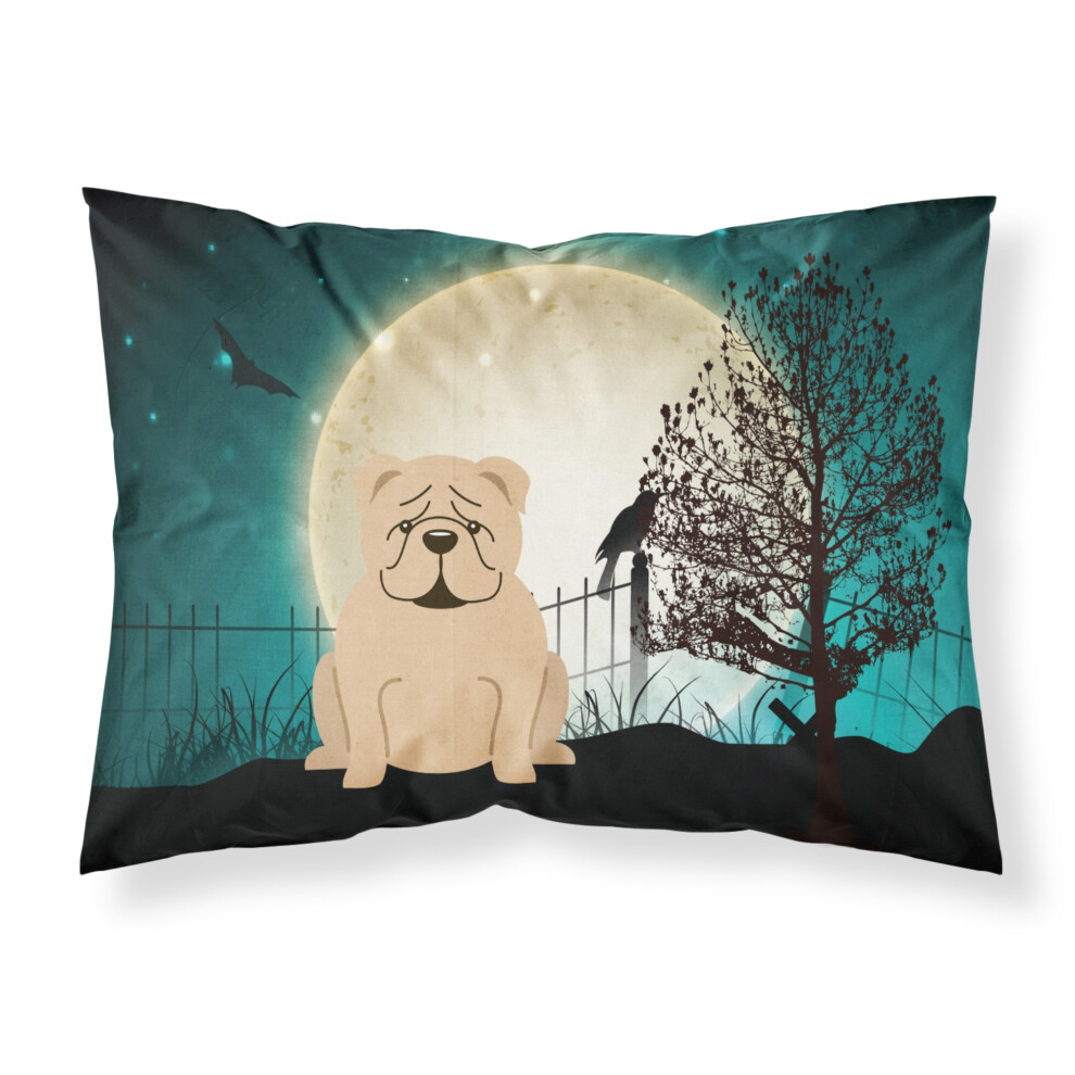 Taie d'oreiller standard en tissu     motif de faon bouledogue anglais effrayant d'Halloween de Caroline's Treasures BB2314PILLOWCASE multicolore
