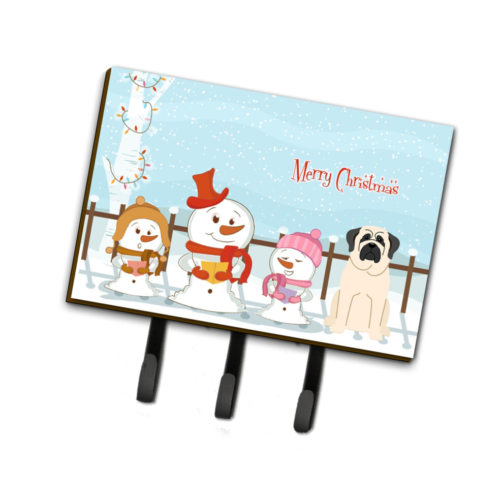 ""Caroline's Treasures Christmas Carolers Merry Mastiff Porte-Cl S Ou Laisse Blanche BB2348TH68 Triple""-image