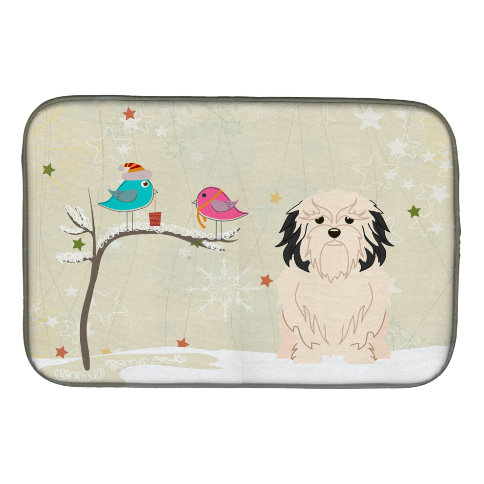 Tapis D' Gouttage Pour Vaisselle Caroline's Treasures BB2491DDM 14"""""""" X 21"""""""" Cadeaux De No L""""-image