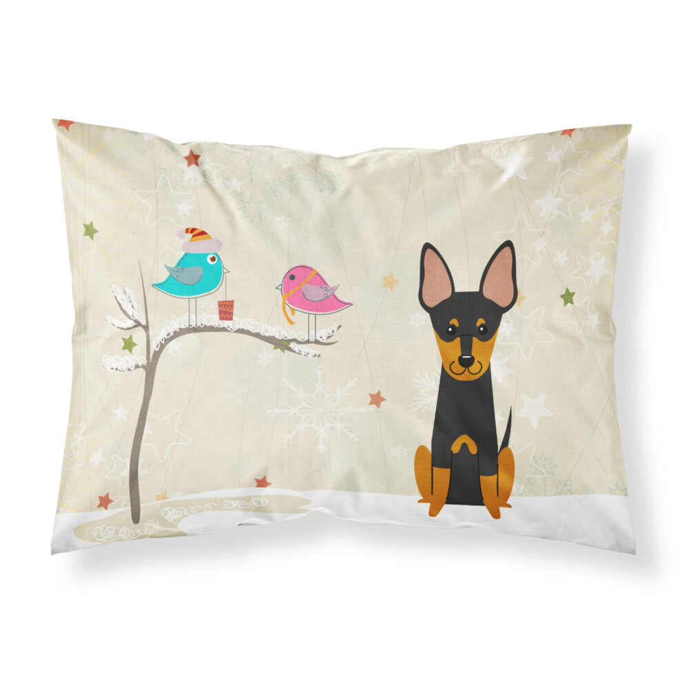 Taie D'oreiller Standard En Tissu Motif De Terrier Nain Anglais, Cadeaux De No L De Caroline's Treasures BB2581PILLOWCASE-image