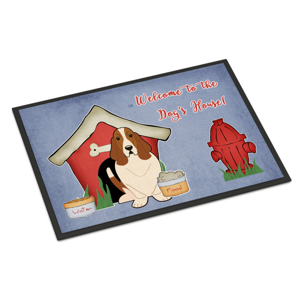 ""Caroline's Treasures Dog House Collection Basset Hound Matte F R Drinnen Oder Drau En, 18 X 27 Zoll, BB2775MAT, 18 X 27 Zoll, Mehrfarbig""-image