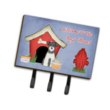 ""Caroline's Treasures Dog House Collection Miniature Schanuzer Salt and Pepper Leash or Key Holder BB2808TH68 Triple""