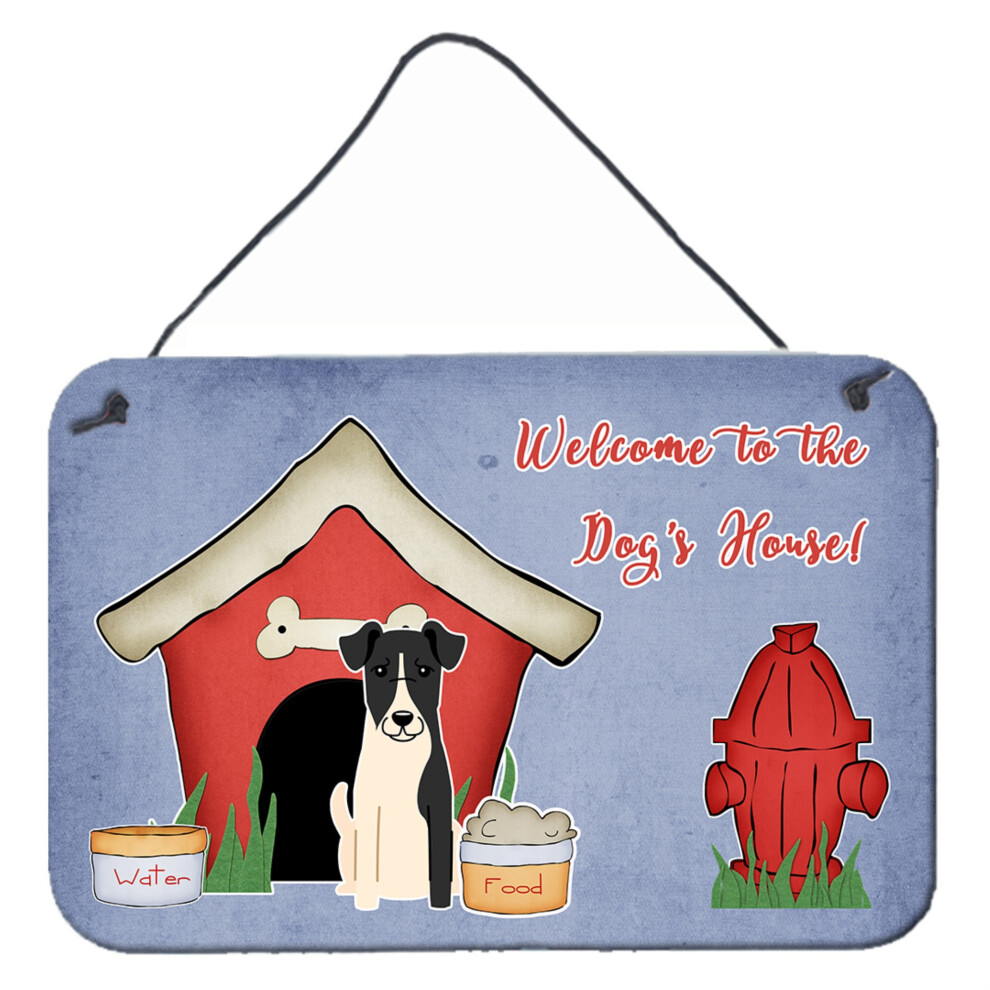Caroline's Treasures Dog House Kolekcja Gladkich Fox Terrier Sciana Lub Drzwi Wiszace Nadruki BB2852DS812 8HX12W Multicolor-image