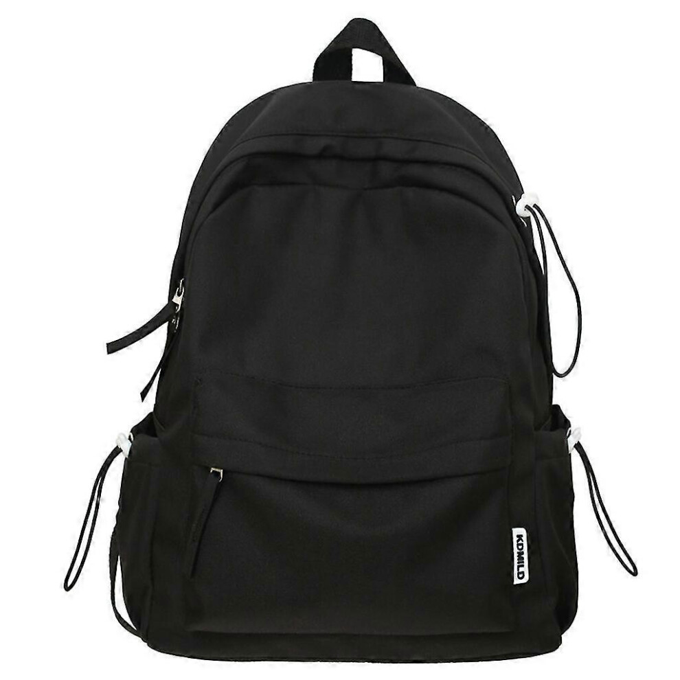 (Black, One size) Trendy Japanese-inspired Rucksack School Book Bag Nylon Travel Laptop Backpack-image-OPC-PFXQT5T-NEW