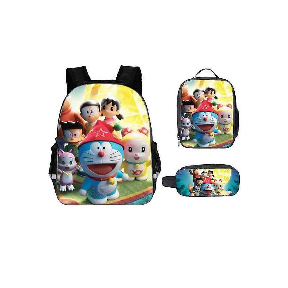(style 8, One size) 3 Pcs/set 16 Inch Doraemon 3D Print Children Backpacks Girl Boys Backpack Children's School Bags Cartoon Kindergarten Rucksack-image-OPC-PFXQTFV-NEW