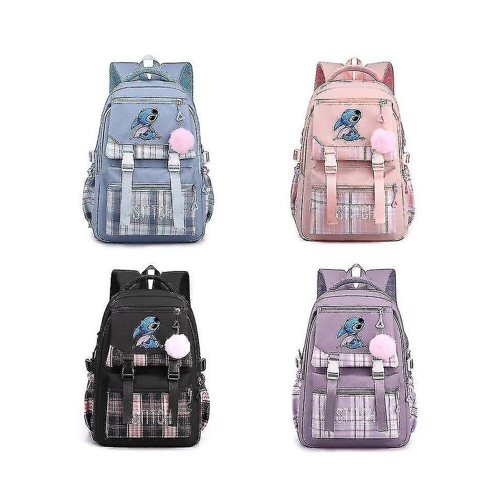 (Blue, One size) Lilo Stitch Backpack Kids School College Student Laptop Bag Travel Rucksack-image-OPC-PFXQTQX-NEW