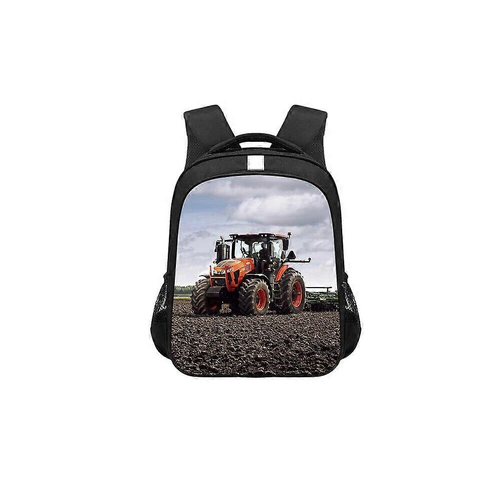 (f13farmtr10cw, 13 inch) Play with Farm Tractor Print Backpack Teenager Boys Girls School Bags Cartoon Tractor Bookbag Fashion Daypack Rucksacks Backp-image-OPC-PFXQV7G-NEW