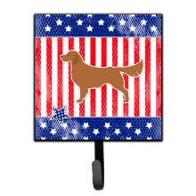 ""Caroline's Treasures USA Patriotic Golden Retriever Leash or Key Holder BB3304SH4  Small  Multicolor""