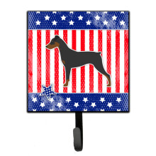 ""Caroline's Treasures USA Patriotic German Pinscher Leash or Key Holder BB3313SH4  Small  Multicolor""
