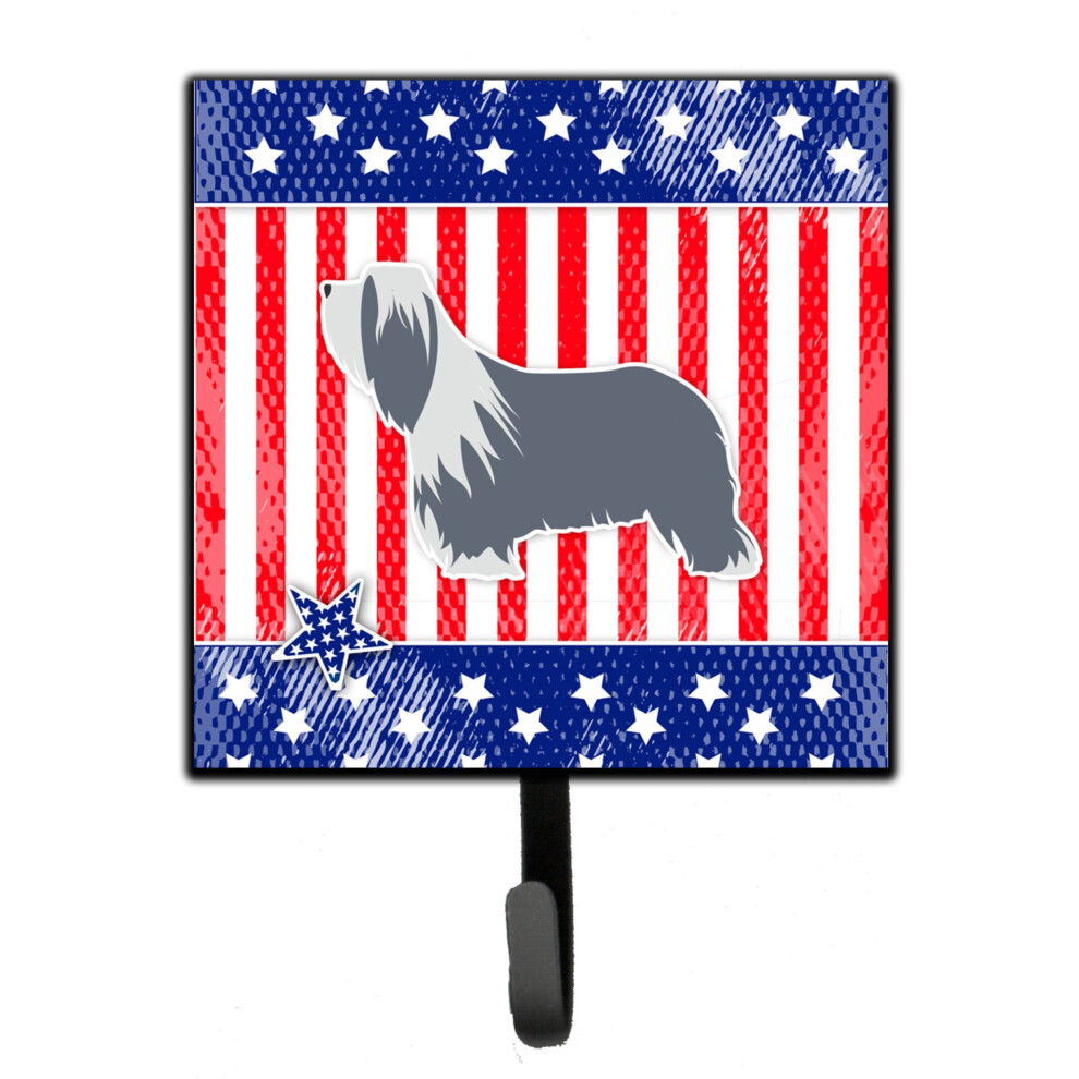 ""Caroline's Treasures Usa Patriotic Bearded Collie Laisse Ou Porte-Cl S BB3317SH4 Petit Multicolore""-image