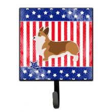""Caroline's Treasures USA Patriotic Corgi Leash or Key Holder BB3320SH4  Small  Multicolor""