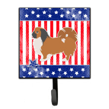 ""Caroline's Treasures USA Patriotic Pekingese Leash or Key Holder BB3338SH4  Small  Multicolor""