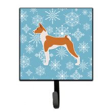""Caroline's Treasures Winter Snowflake Basenji Leash or Key Holder BB3574SH4  Small  Multicolor""