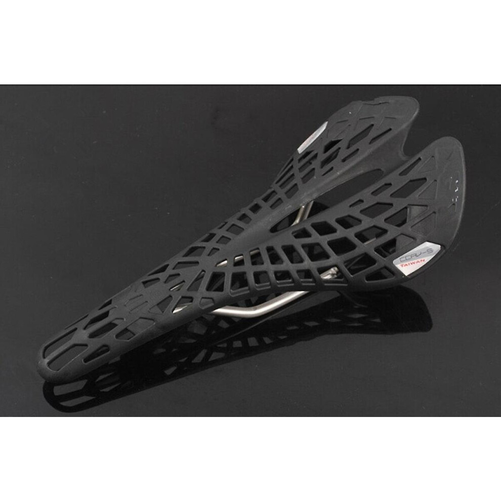 (Black) Bike Cycling Seat Mountain Road Bicycle Cycling Bike Hollow Saddle Plastic New Mtb Black