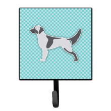 ""Caroline's Treasures English Setter Checkerboard Blue Leash or Key Holder BB3681SH4  Small  Multicolor""
