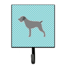 ""Caroline's Treasures German Wirehaired Pointer Checkerboard Blue Leash or Key Holder BB3711SH4  Small  Multicolor""