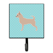 ""Caroline's Treasures Chihuahua Checkerboard Blue Leash or Key Holder BB3750SH4  Small  Multicolor""