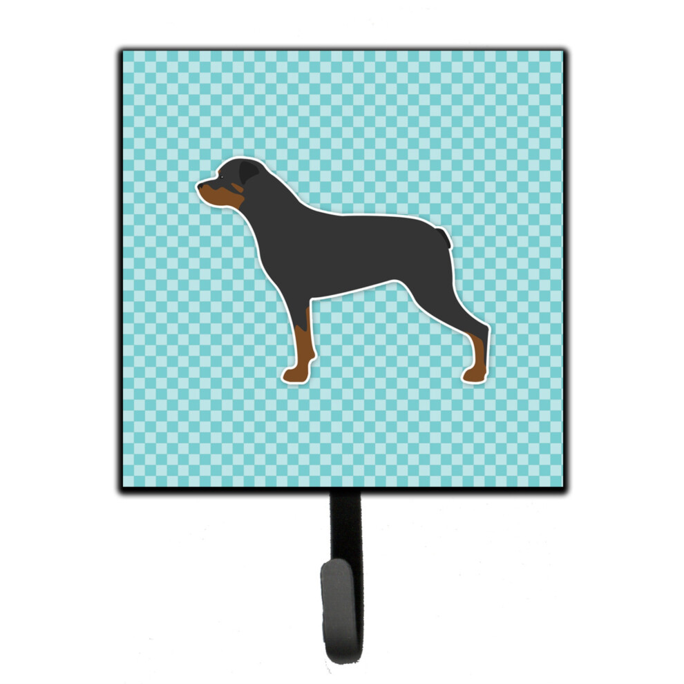 ""Caroline's Treasures Rottweiler Checkerboard Blue Leash Of Sleutelhanger BB3766SH4 Klein Multicolor""-image