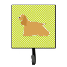 ""Caroline's Treasures Cocker Spaniel Checkerboard Green Leash or Key Holder BB3786SH4  Small  Multicolor""