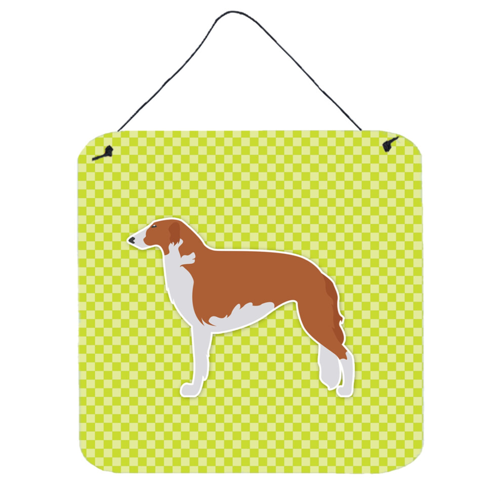 Les Tr Sors De Caroline : Barzo , L Vrier Russe, Motif Damier Vert, D Coration Murale Ou De Porte, BB3799DS66, 15,2 X 15,2 Cm, Multicolore.-image