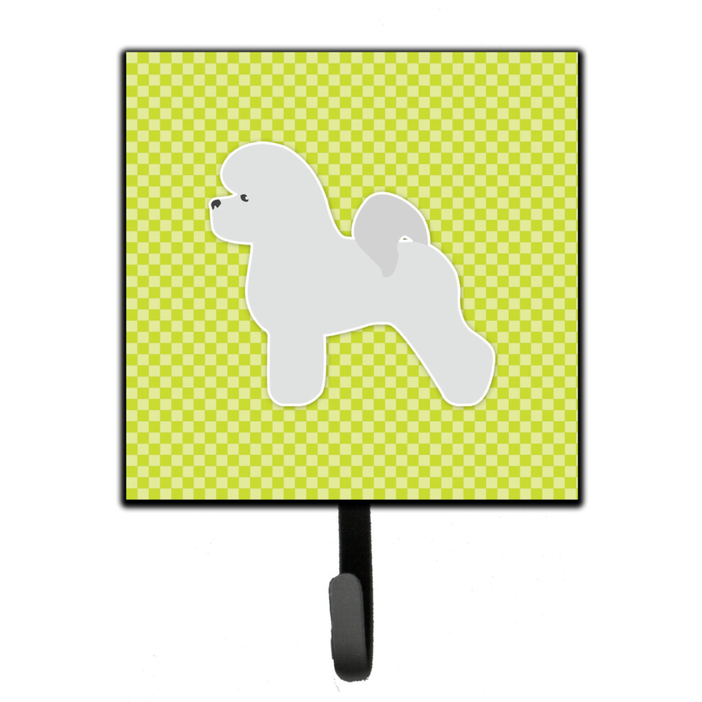 Caroline's Treasures Bichon Frise Checkerboard Green Smycz Lub Kluczowy Uchwyt BB3845SH4 Maly Wielokolorowy-image
